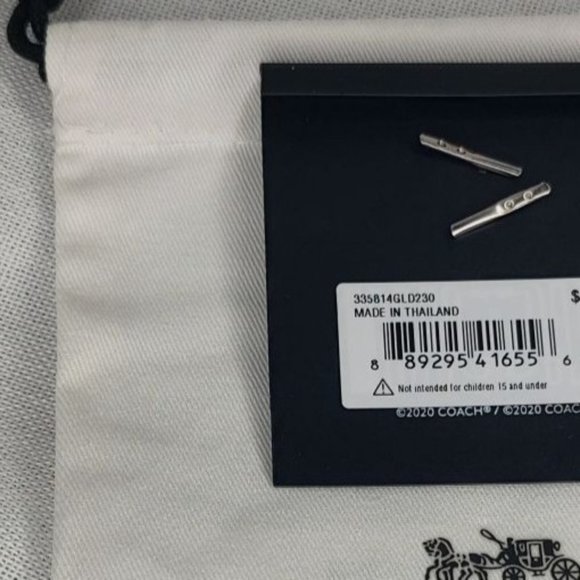 COACH Collectible Signature C Stone Charm Swarovski Crystals Gold Tone - Picture 6 of 7